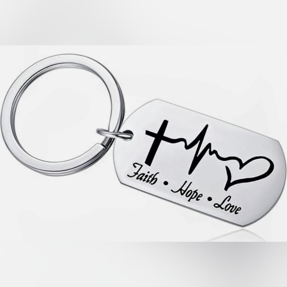 Faith Hope Love Keychain